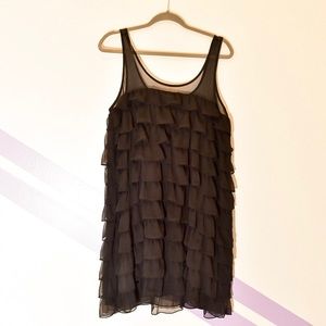 Black Aerie Tiered Ruffle Dress sz XL